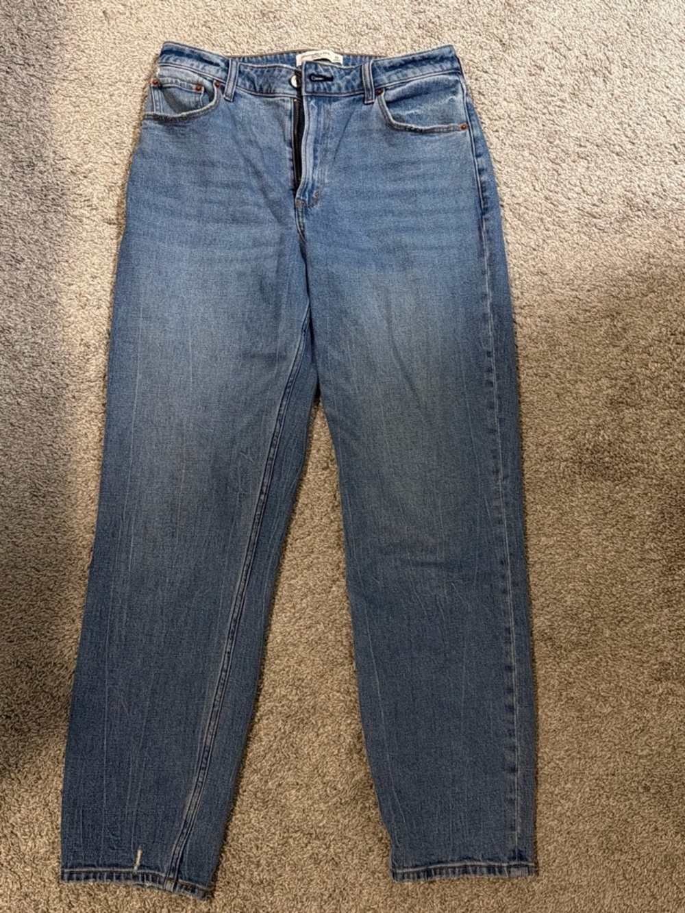 Abercrombie & Fitch Women's Straight-Leg Blue Jeans